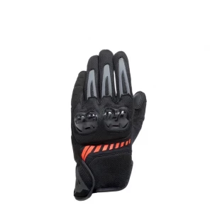 DAINESE MIG 3 AIR STOFF HANSKE KORT SORT/RØD