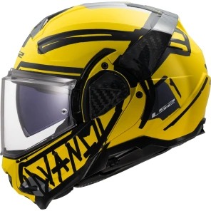 LS2 Åpningshjelm FF910 Advant II Tape Svart/Gul