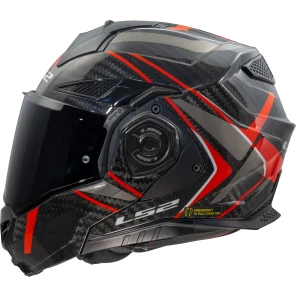 LS2 Åpningshjelm FF901 Advant X Carbon Future Svart/Rød