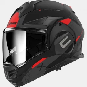 LS2 Åpningshjelm FF901 Advant X Oblivion Matt Svart/Rød