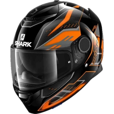 SHARK Spartan 1.2 Antheon Mat Antracitgrå-Gul-xs